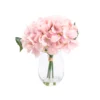 17cm Pink Hydrangeas Artificial Plant In Clear Glass Vase -Gardens and Outdoor 17cm pink hydrangeas artificial plant in clear glass vase5010795682645 01c bq