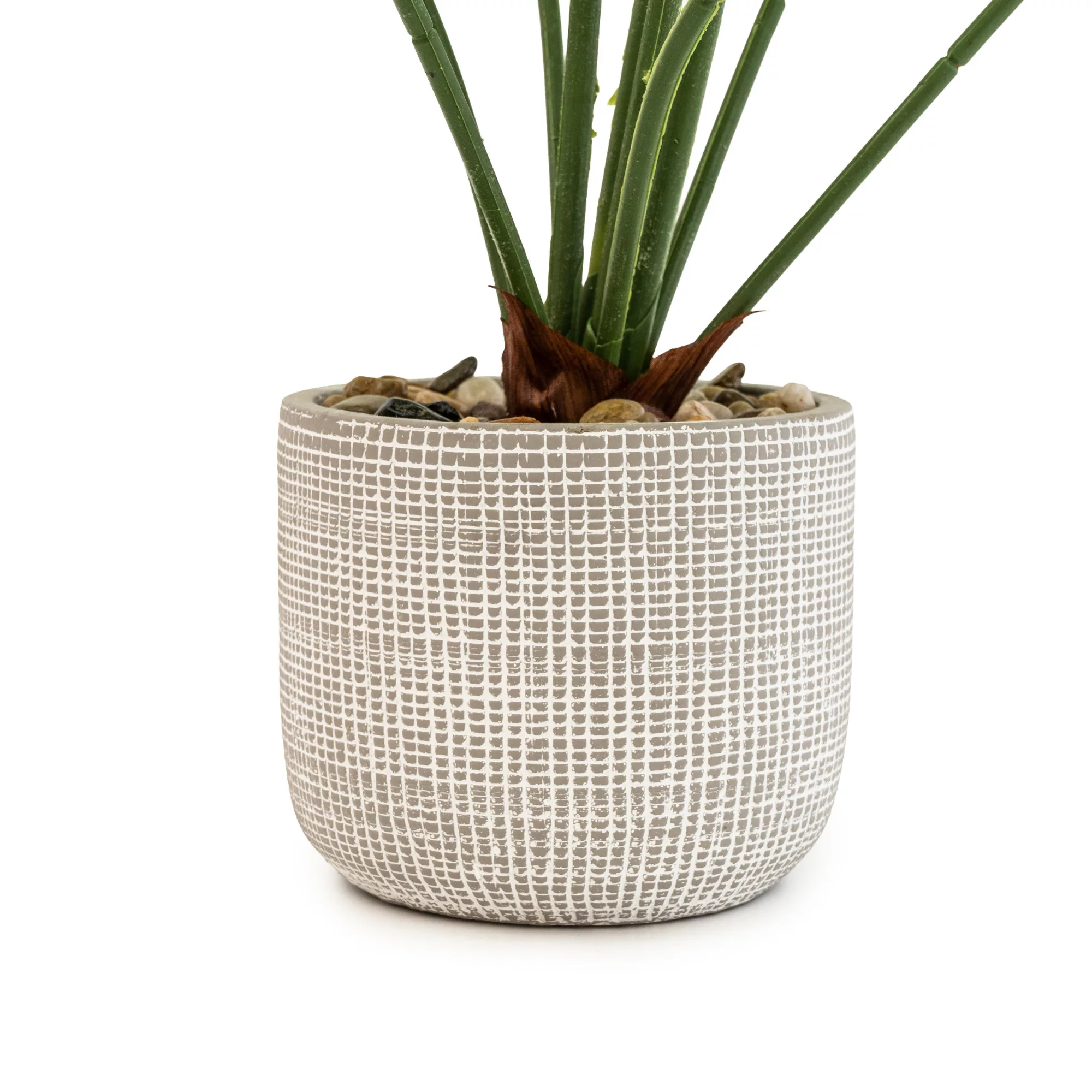 50cm Cheese Plant Artificial Plant In Grey Ceramic Pot 4 50cm Cheese Plant Artificial Plant In Grey Ceramic Pot - Image 2
