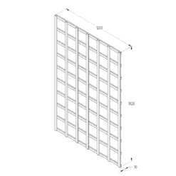 6ft Pine Trellis Panel, Pack Of 4 (W)120cm X (H)183cm -Gardens and Outdoor 6ft pine trellis panel pack of 4 w 120cm x h 183cm5013053173343 18bq