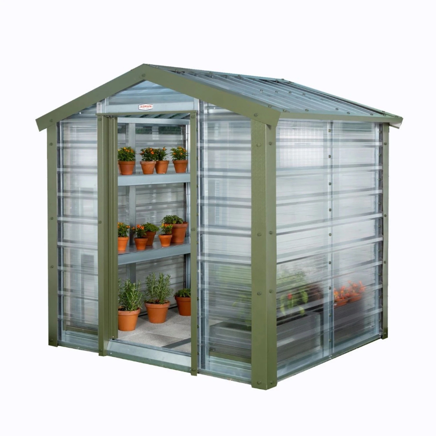 Adman Steel Sheds Multigrow 6.4x8.8 Greenhouse With Adjustable Vent 3 Adman Steel Sheds Multigrow 6.4x8.8 Greenhouse With Adjustable Vent