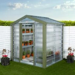 Adman Steel Sheds Multigrow 6.4x8.8 Greenhouse With Adjustable Vent 14 Adman Steel Sheds Multigrow 6.4x8.8 Greenhouse With Adjustable Vent -Gardens and Outdoor adman steel sheds multigrow 6 4x8 8 greenhouse with adjustable vent5391538910325 01i bq