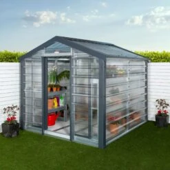 Adman Steel Sheds Multigrow 8x6.1 Greenhouse With Adjustable Vent -Gardens and Outdoor adman steel sheds multigrow 8x6 1 greenhouse with adjustable vent5391538910349 01i bq