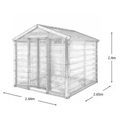 Adman Steel Sheds Multigrow 8x8.8 Greenhouse With Adjustable Vent -Gardens and Outdoor adman steel sheds multigrow 8x8 8 greenhouse with adjustable vent5391538910356 01t bq