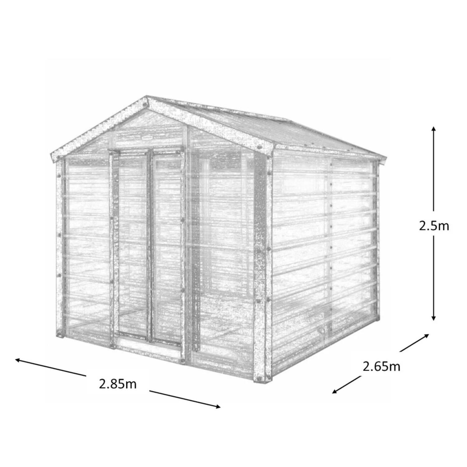 Adman Steel Sheds Multigrow 9.4x8.8 Greenhouse With Adjustable Vent 10 Adman Steel Sheds Multigrow 9.4x8.8 Greenhouse With Adjustable Vent - Image 8