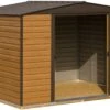 Arrow Woodvale 10x8 Apex Coffee Metal Shed 1 Arrow Woodvale 10x8 Apex Coffee Metal Shed -Gardens and Outdoor arrow woodvale 10x8 apex coffee metal shed5013856015239 02c BQ