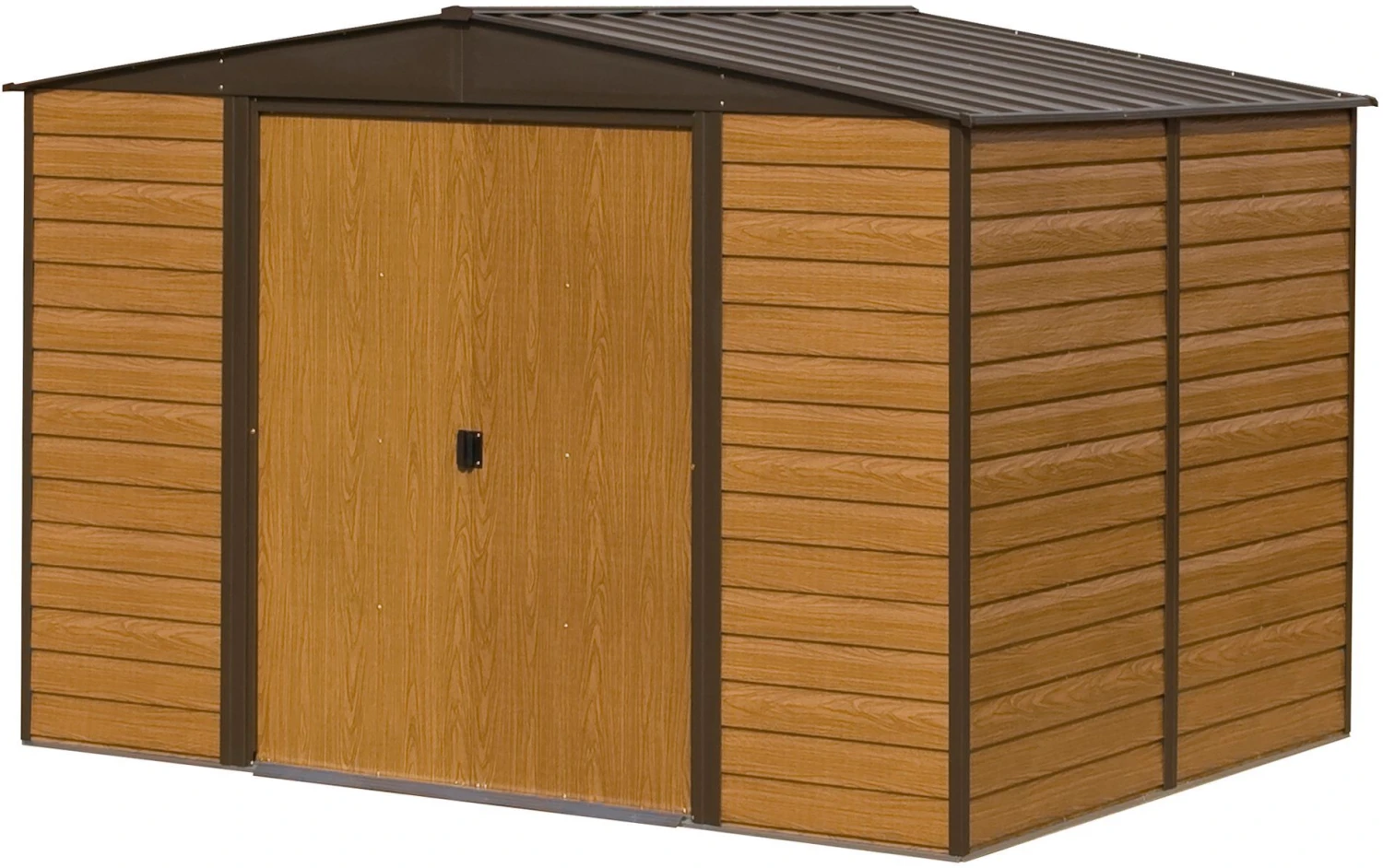 Arrow Woodvale 12x10 Apex Coffee Metal Shed 3 Arrow Woodvale 12x10 Apex Coffee Metal Shed