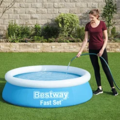 Bestway Fast Set™ Plain ABS Plastic & PVC Family Lounge Pool (W) 1.83m X (L) 1.83m -Gardens and Outdoor bestway fast set plain abs plastic pvc family lounge pool w 1 83m x l 1 83m6942138967630 03i