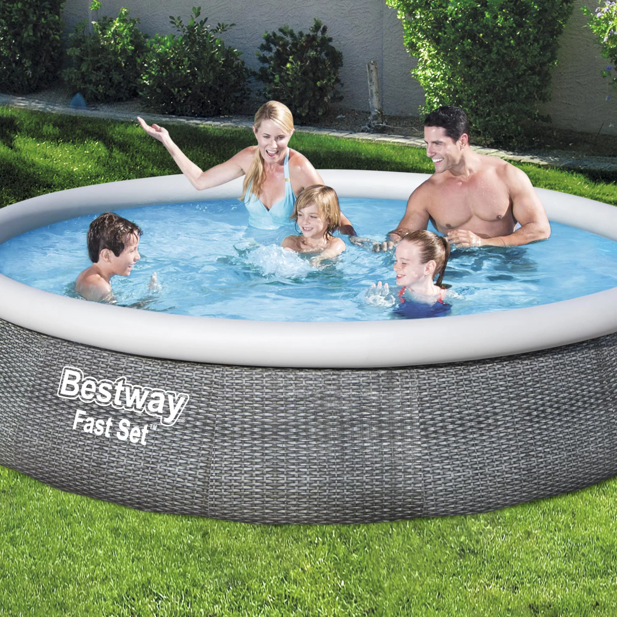 Bestway Fast Set Polyvinyl Chloride (PVC) Family Fun Pool (W) 3.96m X (L) 3.96m 5 Bestway Fast Set Polyvinyl Chloride (PVC) Family Fun Pool (W) 3.96m X (L) 3.96m - Image 3