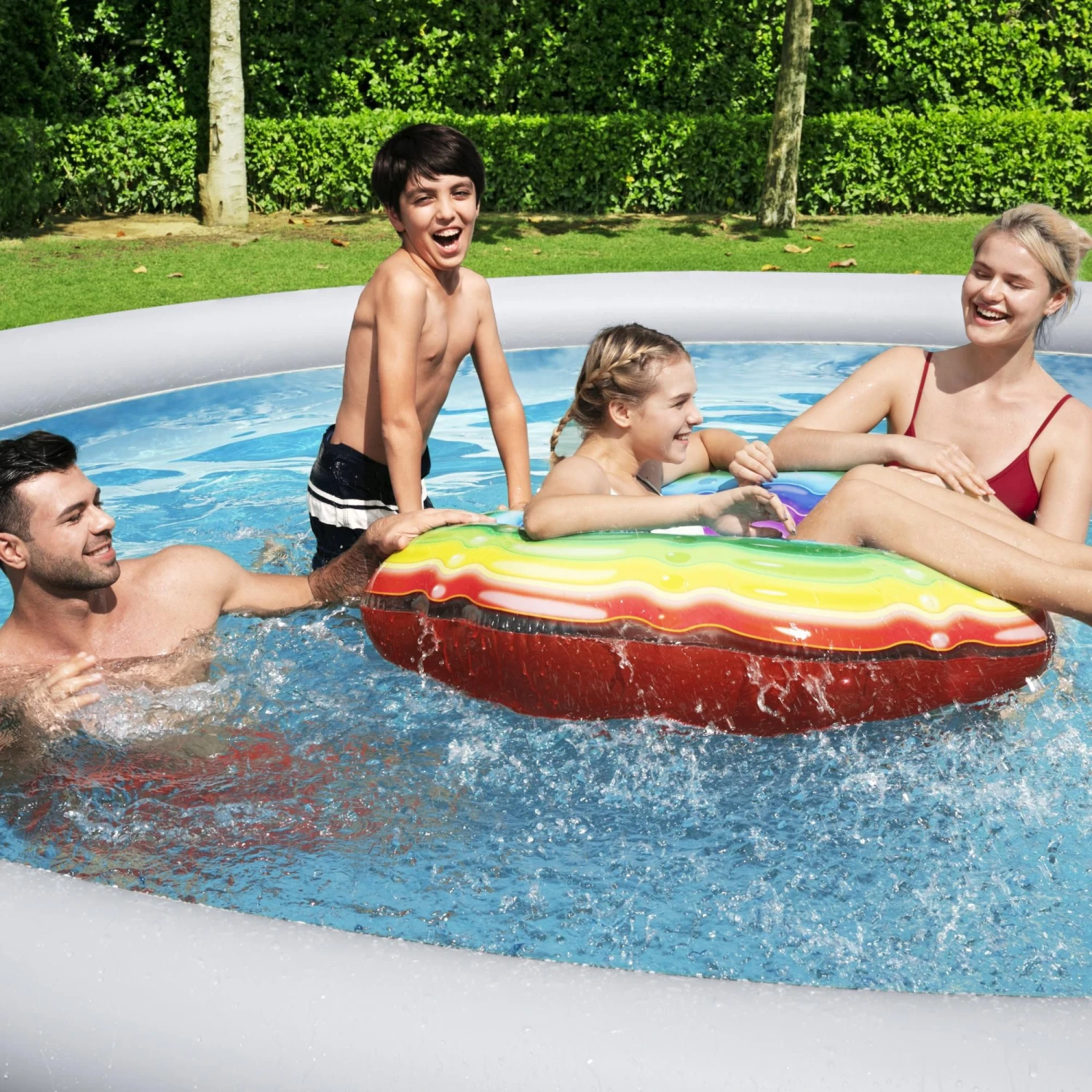 Bestway Fast Set Polyvinyl Chloride (PVC) Family Fun Pool (W) 3.96m X (L) 3.96m 6 Bestway Fast Set Polyvinyl Chloride (PVC) Family Fun Pool (W) 3.96m X (L) 3.96m - Image 4