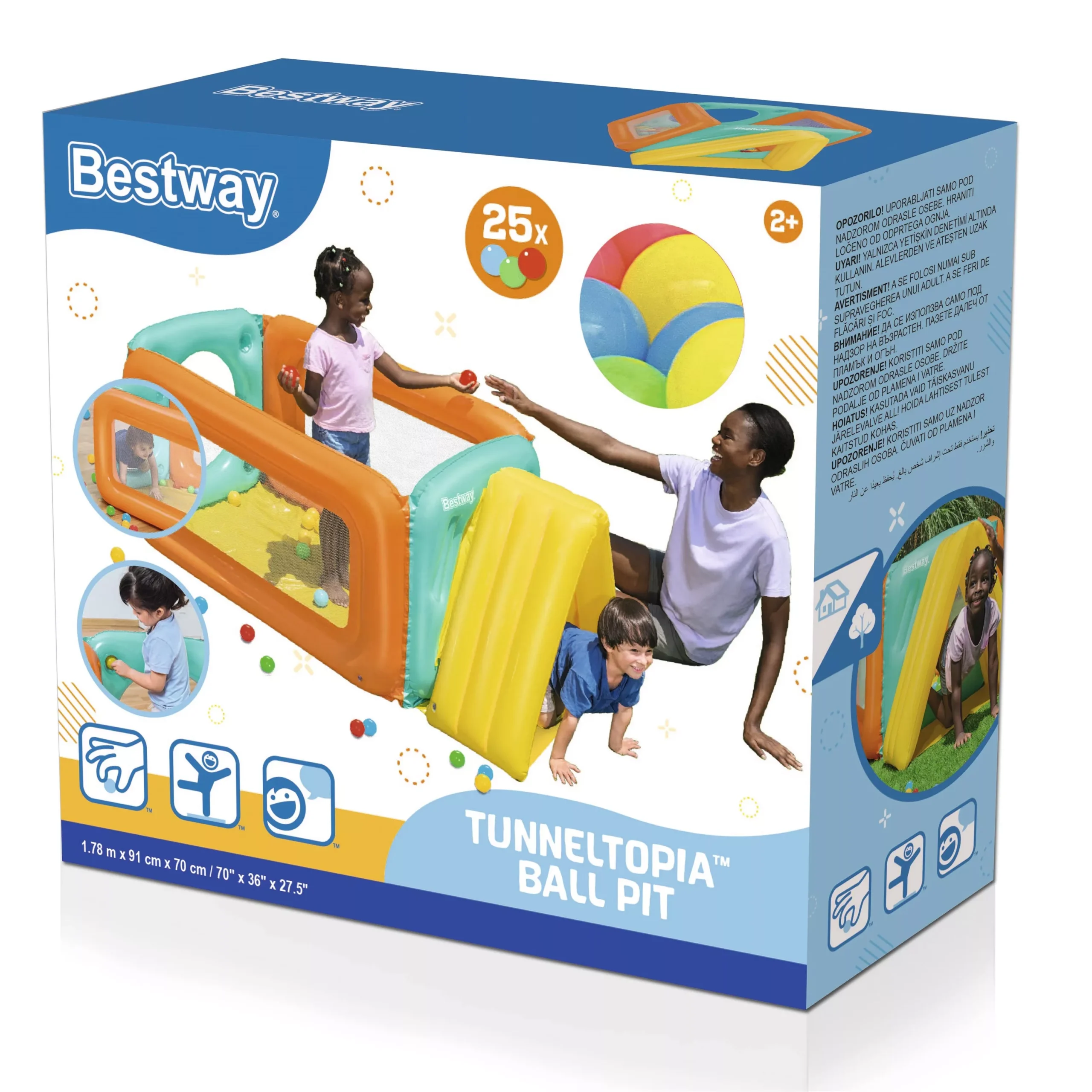 Bestway Multicolour Inflatable Outdoor Ball Pit 4 Bestway Multicolour Inflatable Outdoor Ball Pit - Image 2