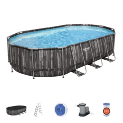 Bestway Power Steel® Wood Effect Polyvinyl Chloride (PVC) & Steel Pool (W) 3.66m X (L) 6.1m -Gardens and Outdoor bestway power steel wood effect polyvinyl chloride pvc steel pool w 3 66m x l 6 1m6942138983586 22c