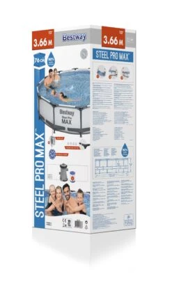 Bestway Steel Pro Max Polyvinyl Chloride (PVC) Family Swimming Pool (W) 3.97m X (L) 3.66m 8 Bestway Steel Pro Max Polyvinyl Chloride (PVC) Family Swimming Pool (W) 3.97m X (L) 3.66m -Gardens and Outdoor bestway steel pro max polyvinyl chloride pvc family swimming pool w 3 97m x l 3 66m6942138981889 04c bq