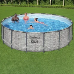 Bestway Steel Pro MAX™ Realistic Stone Print Polyvinyl Chloride (PVC) & Steel Pool (W) 4.88m X (L) 4.88m -Gardens and Outdoor bestway steel pro max realistic stone print polyvinyl chloride pvc steel pool w 4 88m x l 4 88m6941607311493 01i