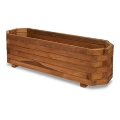 Blooma Bopha Brown Wooden Rectangular Trough -Gardens and Outdoor blooma bopha brown wooden rectangular trough3663602701415 03bq