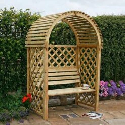 Blooma Chiltern Arbour, (H)1990mm (W)1340mm (D)800mm - Assembly Service Included -Gardens and Outdoor blooma chiltern arbour h 1990mm w 1340mm d 800mm assembly service included5397007111705 02i bq
