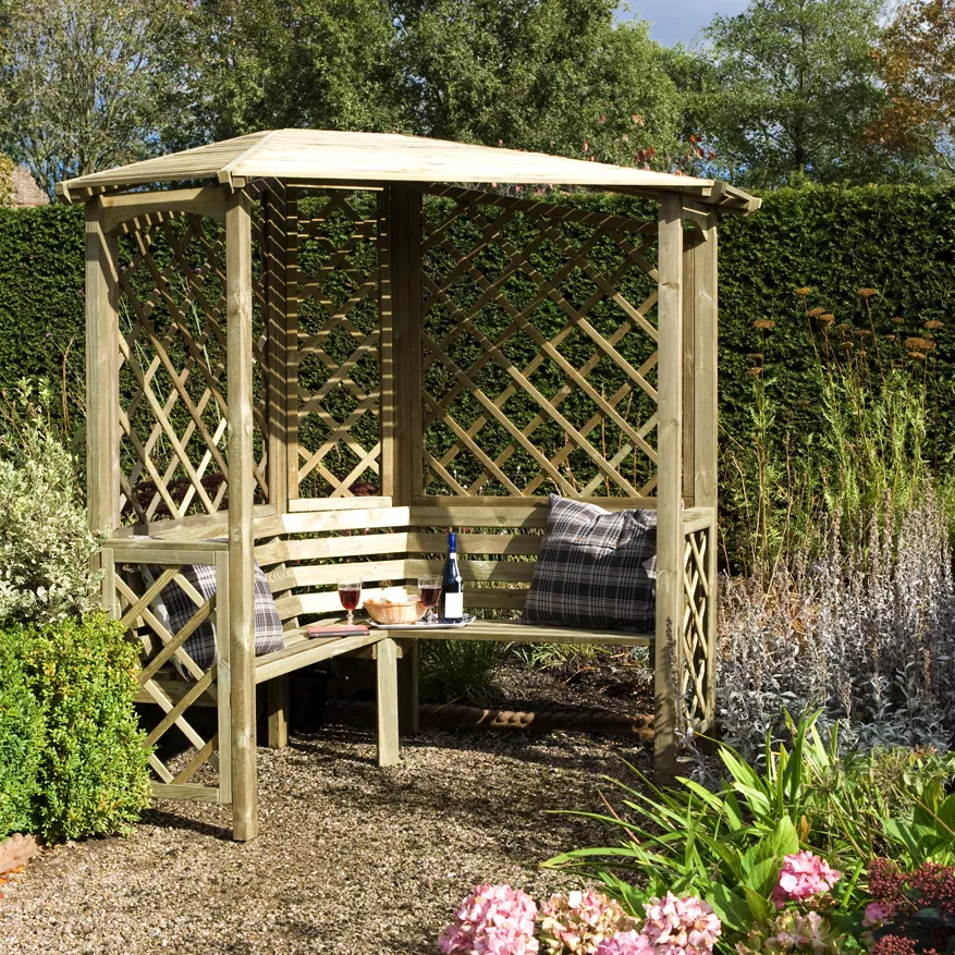 Blooma Chiltern Corner Arbour, (H)2100mm (W)1580mm (D)1580mm - Assembly Service Included 3 Blooma Chiltern Corner Arbour, (H)2100mm (W)1580mm (D)1580mm - Assembly Service Included