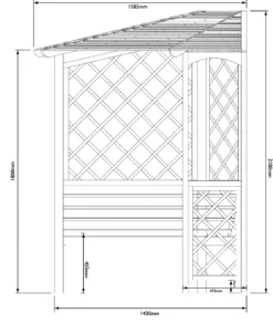 Blooma Chiltern Corner Arbour, (H)2100mm (W)1580mm (D)1580mm - Assembly Service Included 7 Blooma Chiltern Corner Arbour, (H)2100mm (W)1580mm (D)1580mm - Assembly Service Included -Gardens and Outdoor blooma chiltern corner arbour h 2100mm w 1580mm d 1580mm assembly service included5397007111781 01t bq