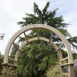 Blooma Chiltern Round Top Softwood Arch -Gardens and Outdoor blooma chiltern round top softwood arch5397007055627 04i BQ