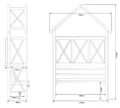 Blooma Cottage Apex Arbour, (H)2200mm (W)1370mm (D)560mm - Assembly Required 7 Blooma Cottage Apex Arbour, (H)2200mm (W)1370mm (D)560mm - Assembly Required -Gardens and Outdoor blooma cottage apex arbour h 2200mm w 1370mm d 560mm assembly required5397007055542 01t bq