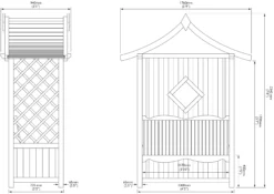 Blooma Elegant Arbour, (H)2340mm (W)1760mm (D)940mm - Assembly Service Included -Gardens and Outdoor blooma elegant arbour h 2340mm w 1760mm d 940mm assembly service included5397007111620 01t bq