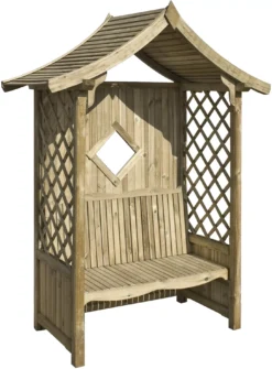 Blooma Elegant Arbour, (H)2340mm (W)1760mm (D)940mm - Assembly Service Included -Gardens and Outdoor blooma elegant arbour h 2340mm w 1760mm d 940mm assembly service included5397007111620 03c BQ