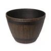 Blooma Lule Wood Effect Plastic Round Plant Pot (Dia)52cm -Gardens and Outdoor blooma lule wood effect plastic round plant pot dia 52cm3663602700814 01bq