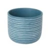 Blue Coral Clay Striped Round Plant Pot (Dia)20cm -Gardens and Outdoor blue coral clay striped round plant pot dia 20cm3663602440949 02c bq