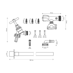 Brass & PVC Outdoor Tap -Gardens and Outdoor brass pvc outdoor tap5052931320172 01t