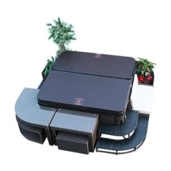 Canadian Spa Company Brown Straight Bar & Stool -Gardens and Outdoor canadian spa company brown straight bar stool0700697210996 23c