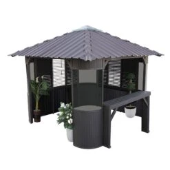 Canadian Spa Company Frazer Square Gazebo, (W)3.37m (D)3.37m - Assembly Required