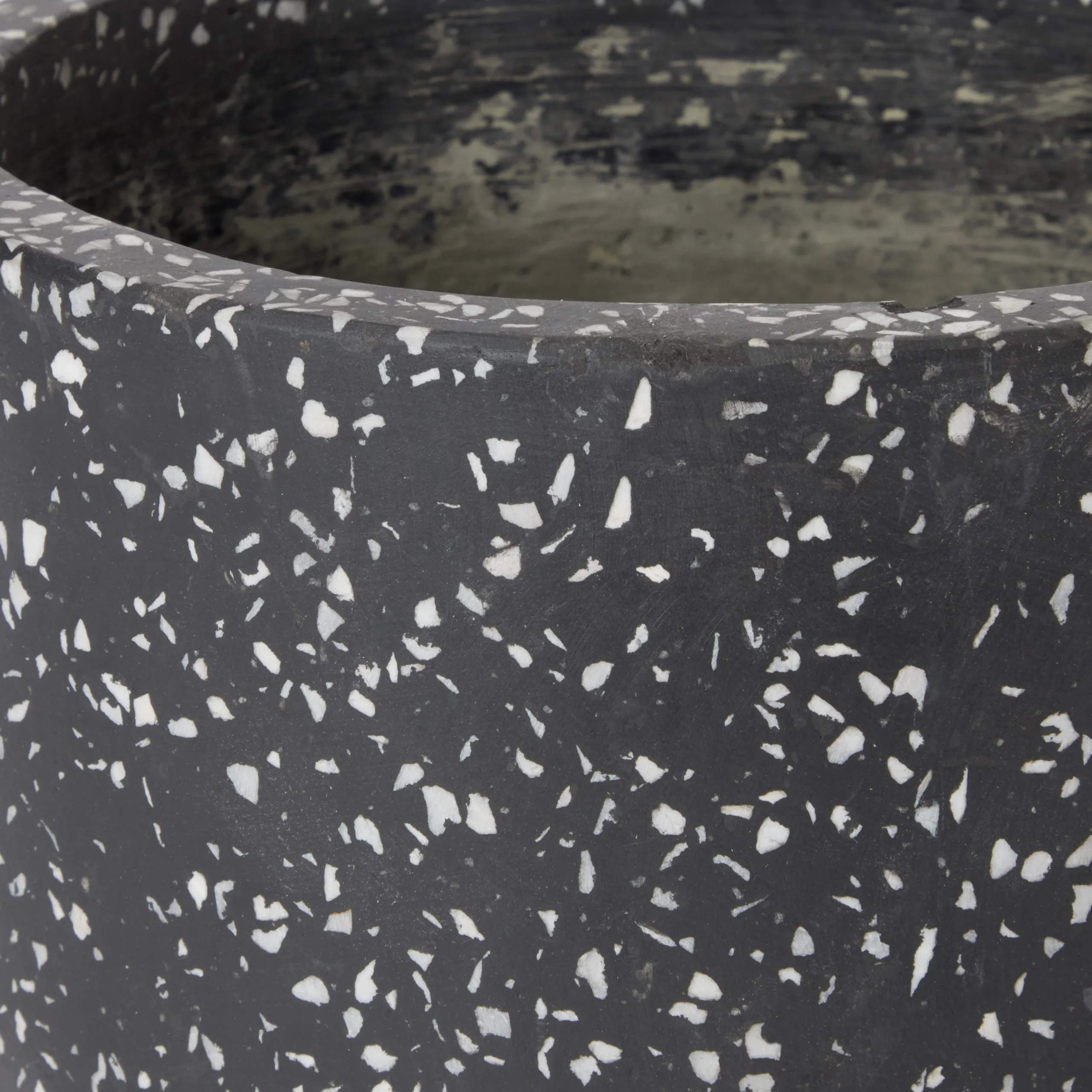 Charcoal Speckled Plant Pot (Dia)21.2cm 4 Charcoal Speckled Plant Pot (Dia)21.2cm - Image 2