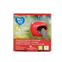 CJ Wildlife Ceramic Feeder Bird Mixes Red Apple Bird Feeder 0.5L -Gardens and Outdoor cj wildlife ceramic feeder bird mixes red apple bird feeder 0 5l5051054276304 08c