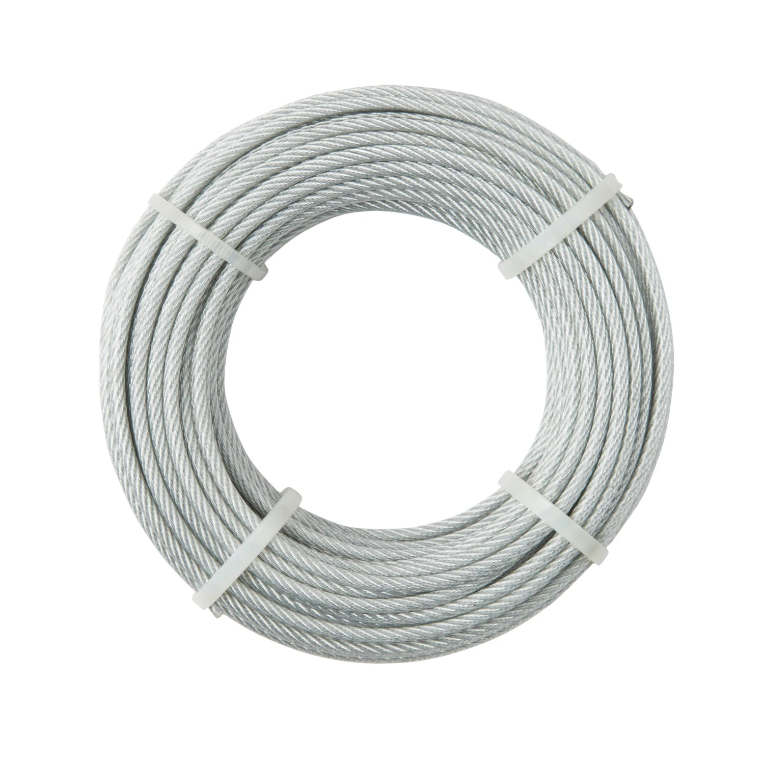 Diall White PVC & Steel Cable, (L)20m (Dia)4mm 4 Diall White PVC & Steel Cable, (L)20m (Dia)4mm - Image 2