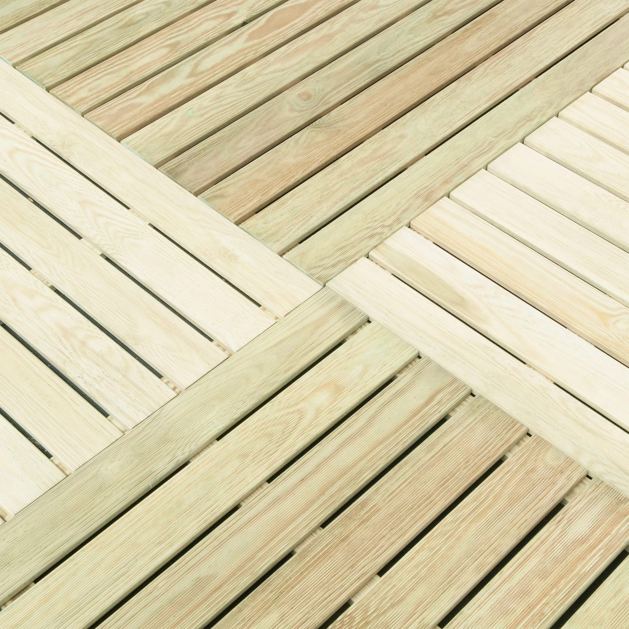 Durance Green Softwood Deck Tile (L)1m (W)1000mm (T)28mm 4 Durance Green Softwood Deck Tile (L)1m (W)1000mm (T)28mm - Image 2