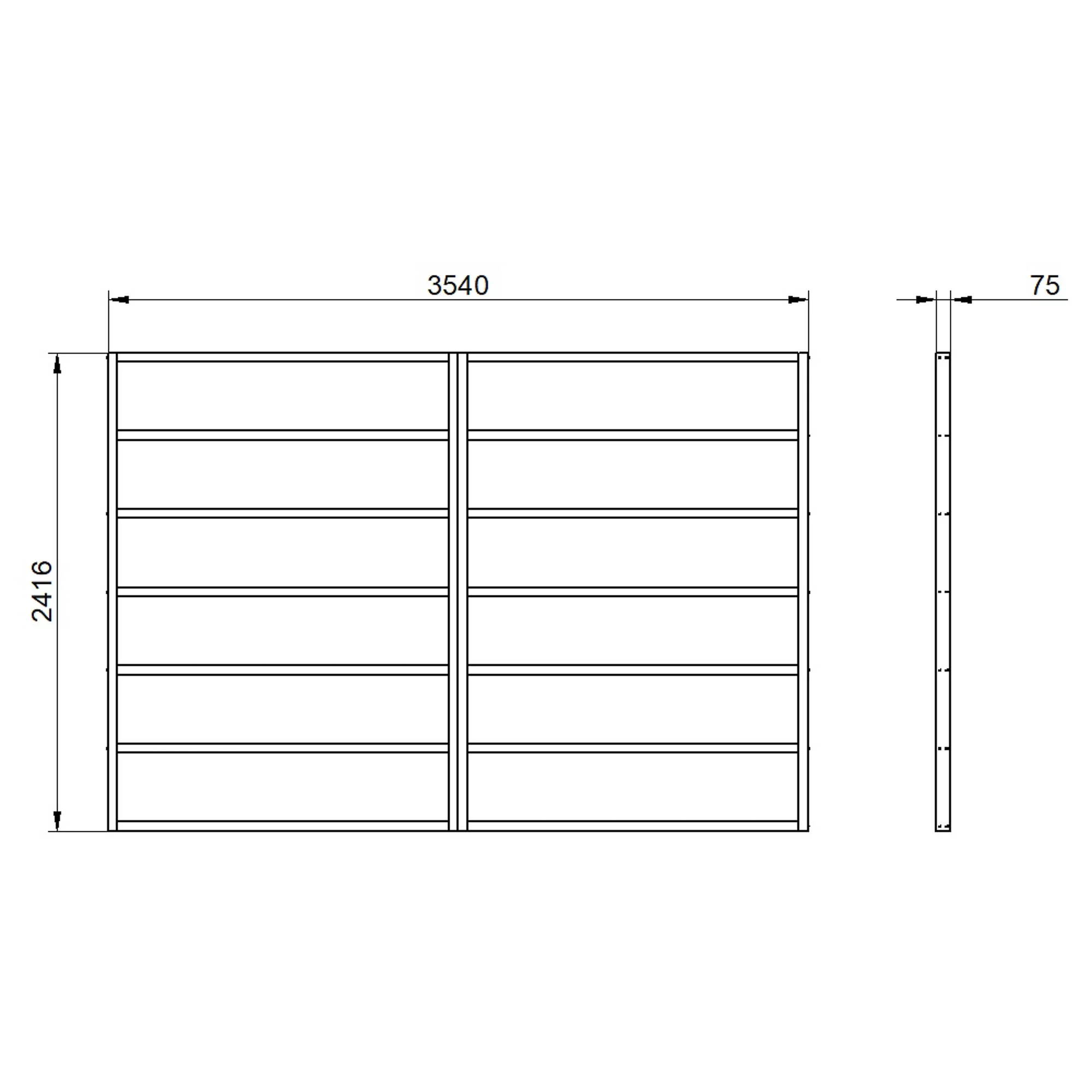Forest 12x8 Timber Shed Base (L) 242cm X (W) 354cm - Assembly Service Included 5 Forest 12x8 Timber Shed Base (L) 242cm X (W) 354cm - Assembly Service Included - Image 3