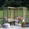Forest Firenze Corner Arbour, (H)1970mm (W)1800mm (D)1800mm - Assembly Required -Gardens and Outdoor forest firenze corner arbour h 1970mm w 1800mm d 1800mm assembly required5013053185049 02i bq