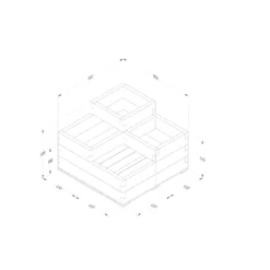 Forest Garden 0.9m X 0.9m Mixed Softwood Rectangular Raised Bed Kit 0.81m² -Gardens and Outdoor forest garden 0 9m x 0 9m mixed softwood rectangular raised bed kit 0 81m 5013053193495 01t