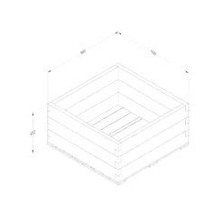 Forest Garden 0.9m X 0.9m Mixed Softwood Square Raised Bed Kit 0.81m² -Gardens and Outdoor forest garden 0 9m x 0 9m mixed softwood square raised bed kit 0 81m 5013053193471 01t