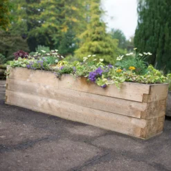 Forest Garden 1.8m X 0.45m Mixed Softwood Rectangular Raised Bed Kit 0.81m² -Gardens and Outdoor forest garden 1 8m x 0 45m mixed softwood rectangular raised bed kit 0 81m 5013053193518 01i