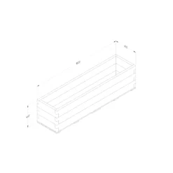 Forest Garden 1.8m X 0.45m Mixed Softwood Rectangular Raised Bed Kit 0.81m² -Gardens and Outdoor forest garden 1 8m x 0 45m mixed softwood rectangular raised bed kit 0 81m 5013053193518 01t