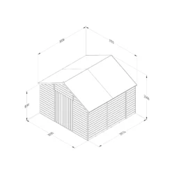 Forest Garden 10x10 Apex Dip Treated Shiplap Wooden Shed With Floor (Base Included) -Gardens and Outdoor forest garden 10x10 apex dip treated shiplap wooden shed with floor base included 5013053192931 02t