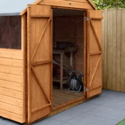 Forest Garden 10x10 Apex Dip Treated Shiplap Wooden Shed With Floor (Base Included) -Gardens and Outdoor forest garden 10x10 apex dip treated shiplap wooden shed with floor base included 5013053192931 12i