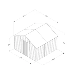 Forest Garden 10x10 Apex Pressure Treated Overlap Wooden Shed With Floor (Base Included) -Gardens and Outdoor forest garden 10x10 apex pressure treated overlap wooden shed with floor base included 5013053192801 01t