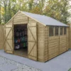 Forest Garden 10x10 Ft Apex Overlap Wooden 2 Door 4 Windows Shed With Floor -Gardens and Outdoor forest garden 10x10 ft apex overlap wooden 2 door 4 windows shed with floor5013053178010 01i bq