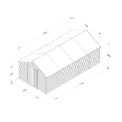 Forest Garden 10x20 Apex Dip Treated Shiplap Wooden Shed With Floor - Assembly Service Included -Gardens and Outdoor forest garden 10x20 apex dip treated shiplap wooden shed with floor assembly service included5013053192962 01t