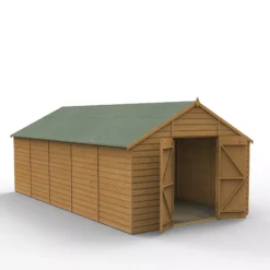 Forest Garden 10x20 Apex Dip Treated Shiplap Wooden Shed With Floor (Base Included)