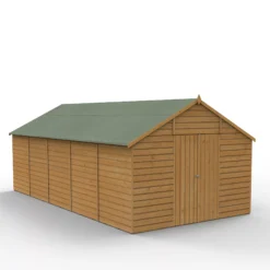 Forest Garden 10x20 Apex Dip Treated Shiplap Wooden Shed With Floor (Base Included) -Gardens and Outdoor forest garden 10x20 apex dip treated shiplap wooden shed with floor base included 5013053192979 02c