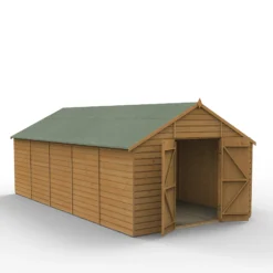 Forest Garden 10x20 Apex Dip Treated Shiplap Wooden Shed With Floor (Base Included) - Assembly Service Included