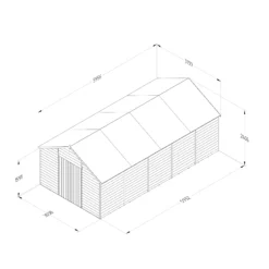 Forest Garden 10x20 Apex Pressure Treated Overlap Wooden Shed With Floor (Base Included) - Assembly Service Included -Gardens and Outdoor forest garden 10x20 apex pressure treated overlap wooden shed with floor base included assembly service included5013053192825 01t