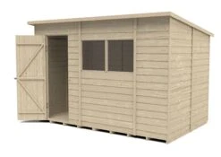 Forest Garden 10x6 Ft Pent Overlap Wooden 2 Windows Shed With Floor -Gardens and Outdoor forest garden 10x6 ft pent overlap wooden 2 windows shed with floor5013053178638 21c bq